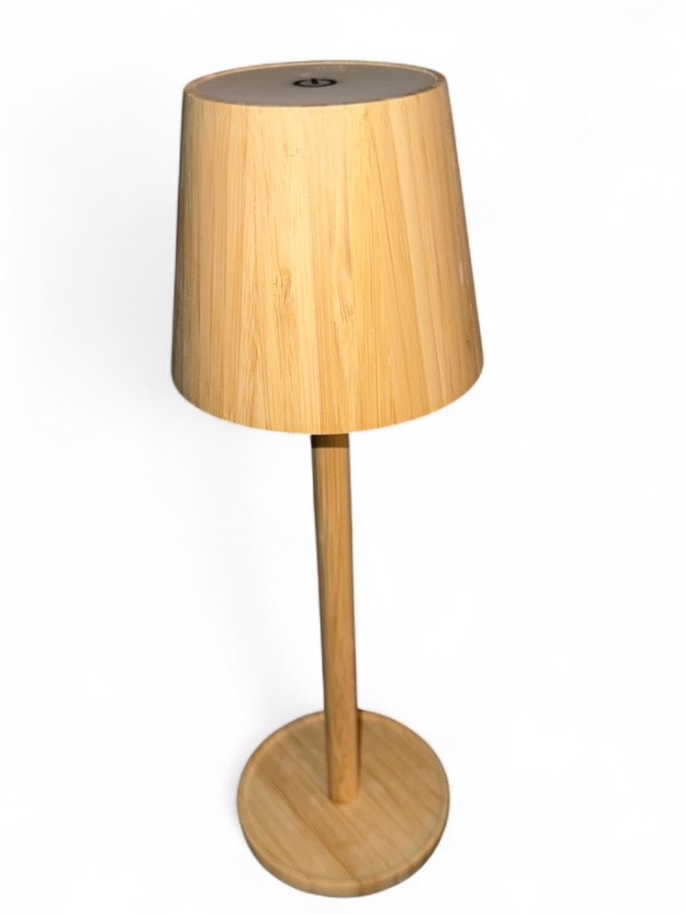 Natural Wood 3 Settings Table Lamp - Light Bamboo Finish